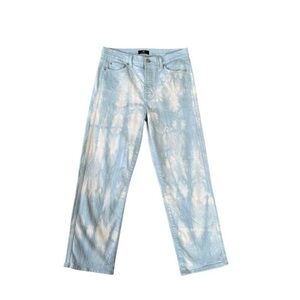 7 For All Mankind Light Blue Tie-Dye High-Rise Jeans